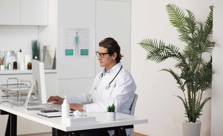 medico all'interno del sua clinica privata